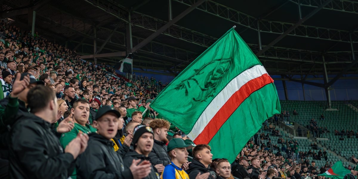 Kibice na meczu Śląska Wrocław i Pogoni Siedlce