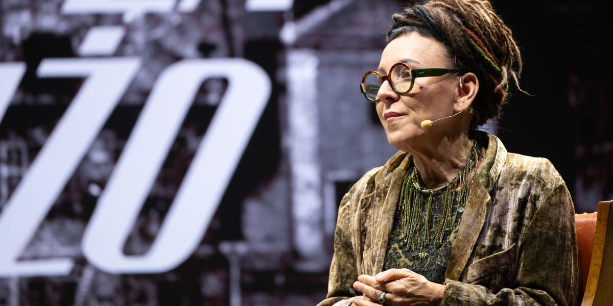 Olga Tokarczuk w Hali Stulecia podczas premiery swojej nowej książki. Wrocław, 14.10.2026