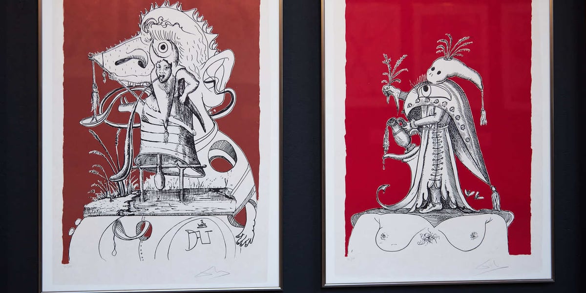 Ilustracje Dalego do cyklu o literackim bohaterze Pantagruelu