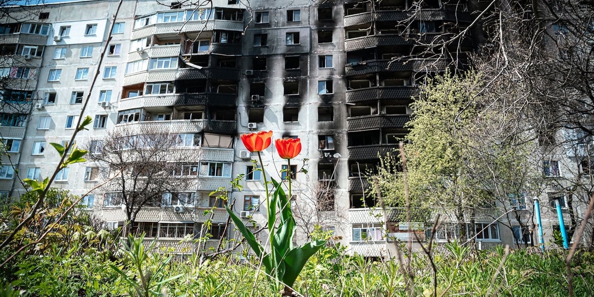 Charków, blok po bombardowaniu