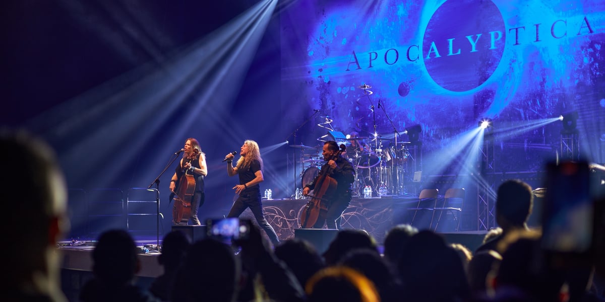 Na zdjęciu koncert zespołu Apocalyptica w Hali Stulecia
