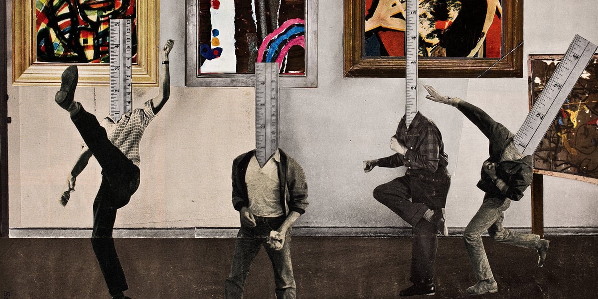 Na zdjęciu kolaż Mieczysława Bermana „Kunstakrobaten” z 1957 roku