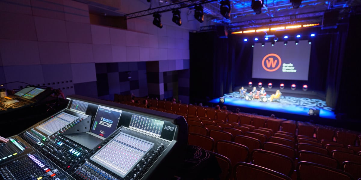 Na zdjęciu nowa scena w Impart Centrum w dawnym budynku Filharmonii Wrocławskiej