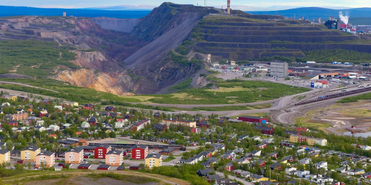 Na zdjęciu: widok na miasto Kiruna w Szwecji