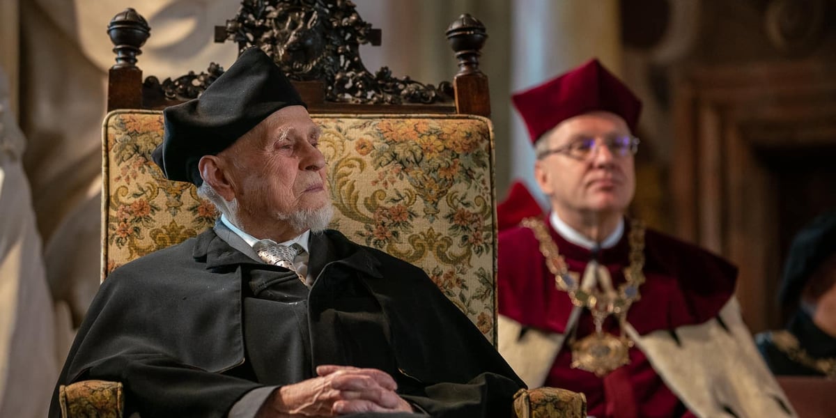 Na zdjęciu Jan Ptaszyn Wróblewski, muzyk jazzowy, doctor honoris causa Akademii Muzycznej we Wrocławiu