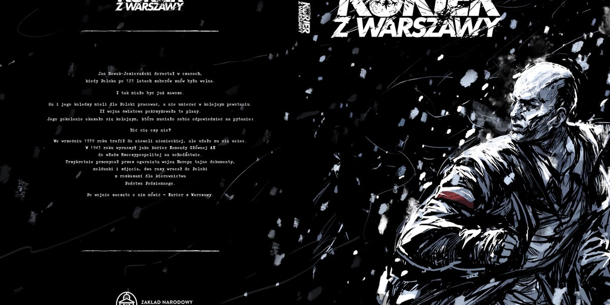 Okładka komiksu o przygodach "Kuriera z Warszawy"
