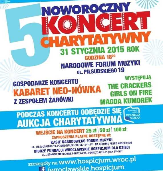  piąty Noworoczny Koncert Charytatywny Fundacji Wrocławskie Hospicjum dla dzieci