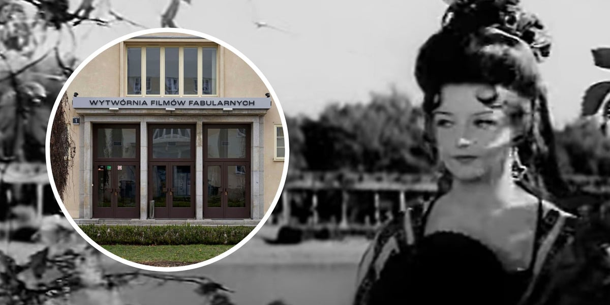 Na dużym zdjęciu kadr z filmu ze sceną nakręconą na wrocławskiej Pergoli, na małym zdjęciu Wytwórnia Filmów Fabularnych, gdzie pomieszkiwał reżyser i pracowała ekipa filmu 
