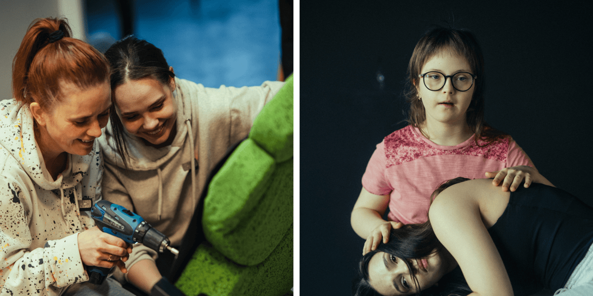 Kolaż 2 zdjęć: Teatr KAMBAK - przygotowania do premiery spektaklu Piękna i Bestia
