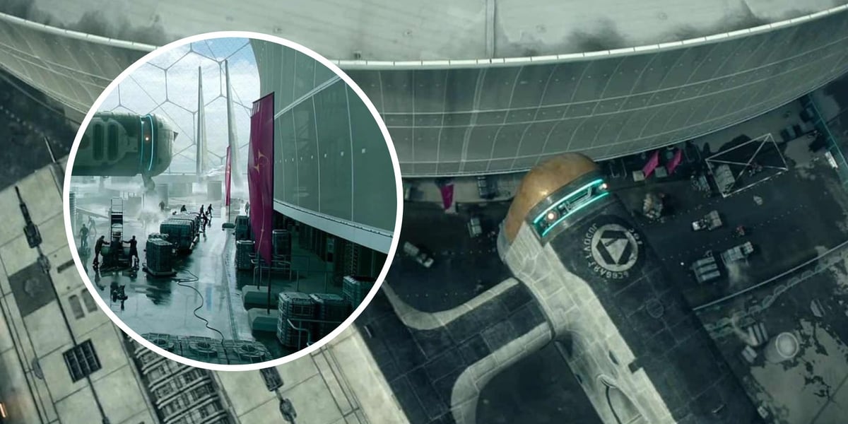 Kadry z serialu „Fundacja” od Apple TV+ z udziałem wrocławskiego stadionu - Tarczyński Areny