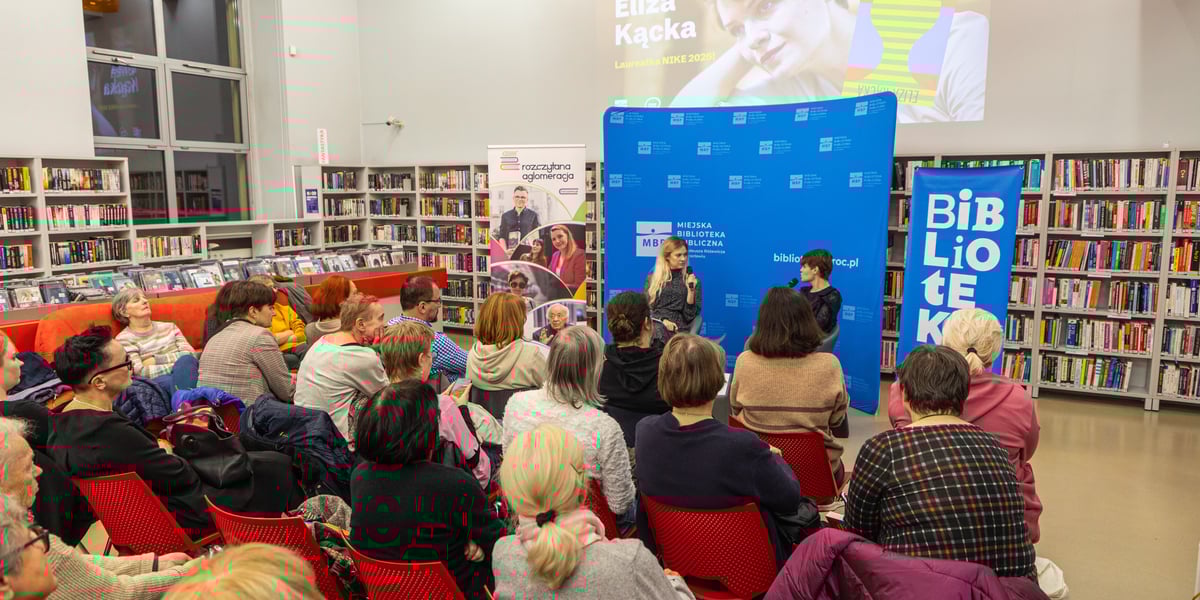 Spotkanie autorskie z Elizą Kącką, autorką Książki Roku, które odbyło się w październiku 2025 w Mediatece we Wroclawiu