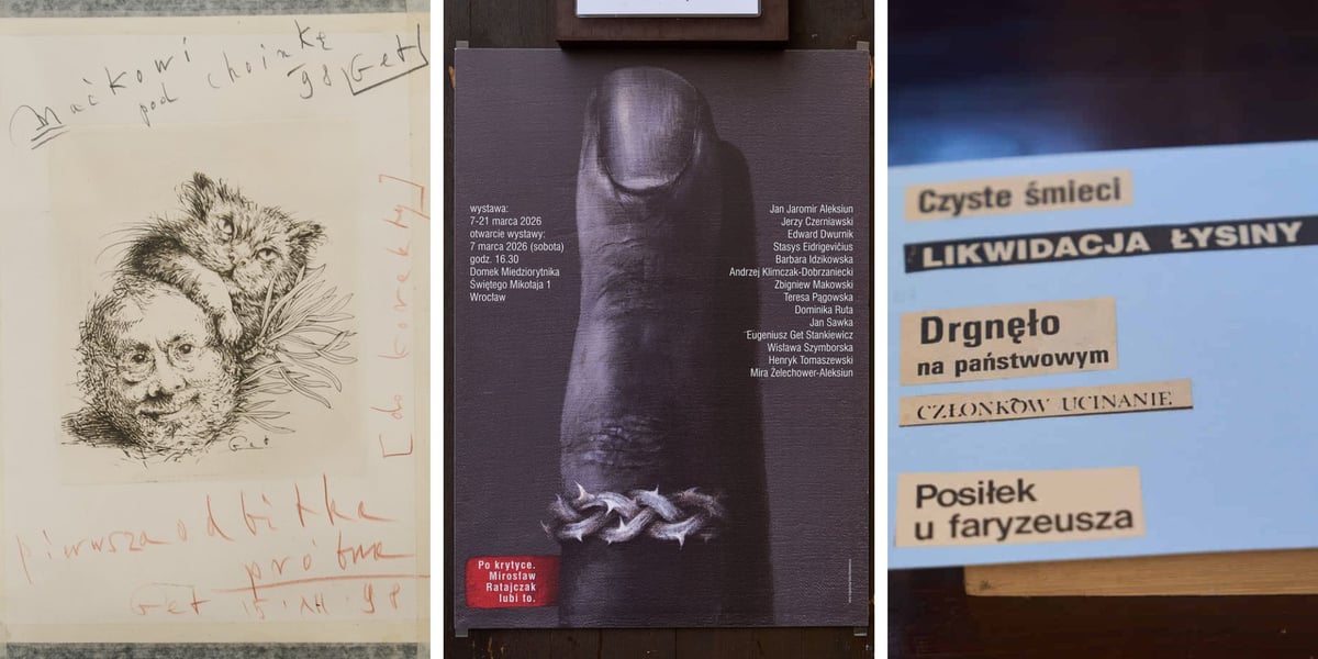 Mała poruszająca wystawa o życiu i sztuce. Prace Geta-Stankiewicza, Edwarda Dwurnika w Domku Miedziorytnika [ZDJĘCIA]