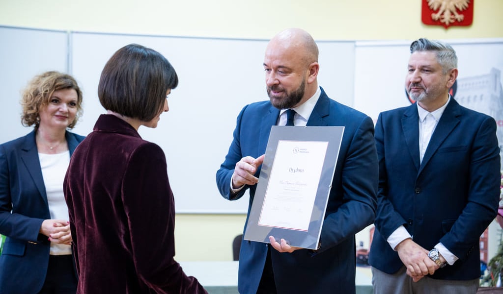 Wręczenie dyplomów dyrektorom placówek oświatowych, 10.01.2024