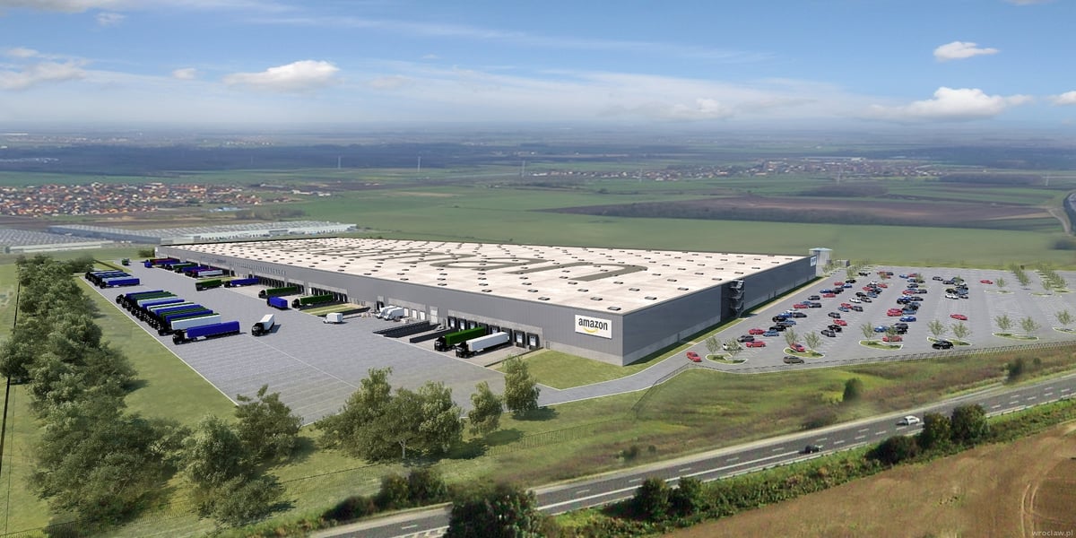 W Bielanach powstaje centrum logistyczne amerykańskiego koncernu. Na zdjęciu projekt centrum.