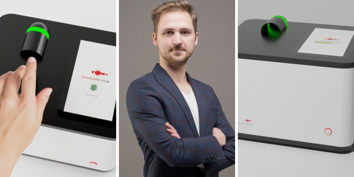 Glukometr GlucoStation firmy GlucoActive, Bartosz Kawa, ekspert w dziedzinie spektrofotometrii i mikroelektroniki oraz CTO GlucoActive
