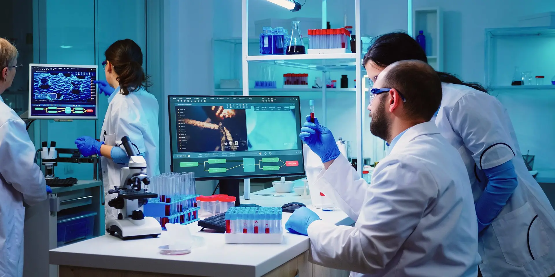 Nowoczesne laboratorium medyczne, zdjęcie ilustracyjne