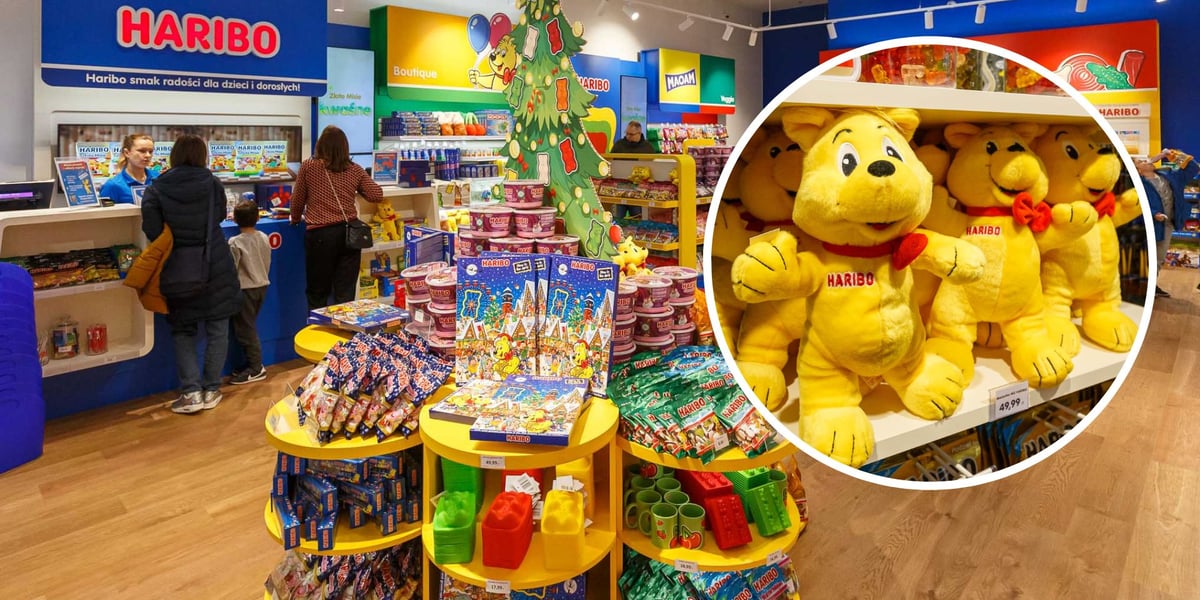 Dzieci i dorośli w sklepie Haribo we Wrocławiu