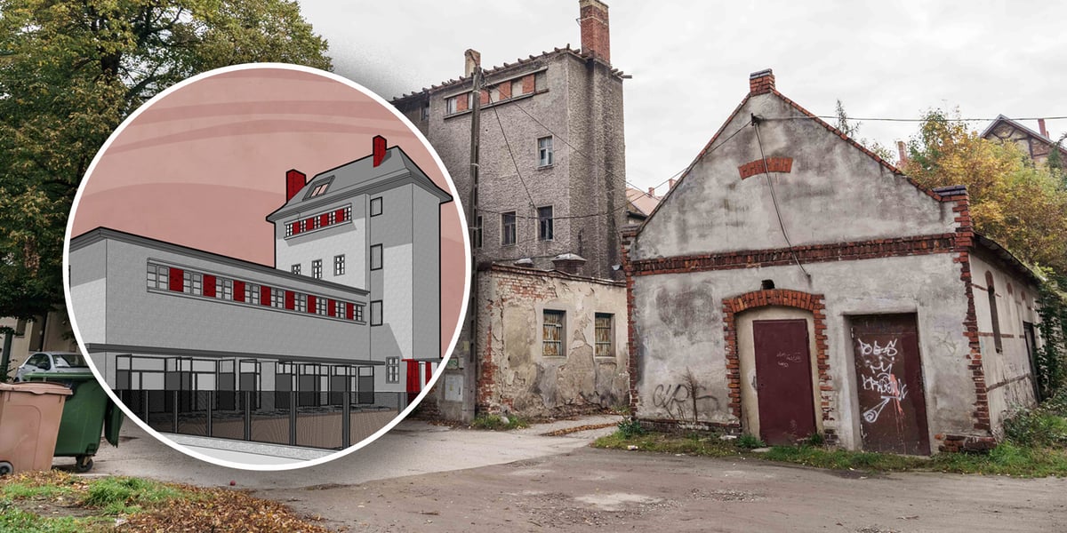 Remiza strażacka z Brochowa, która zostanie wyremontowana przez pracownię projektową znanego wrocławskiego architekta Zbigniewa Maćkowa