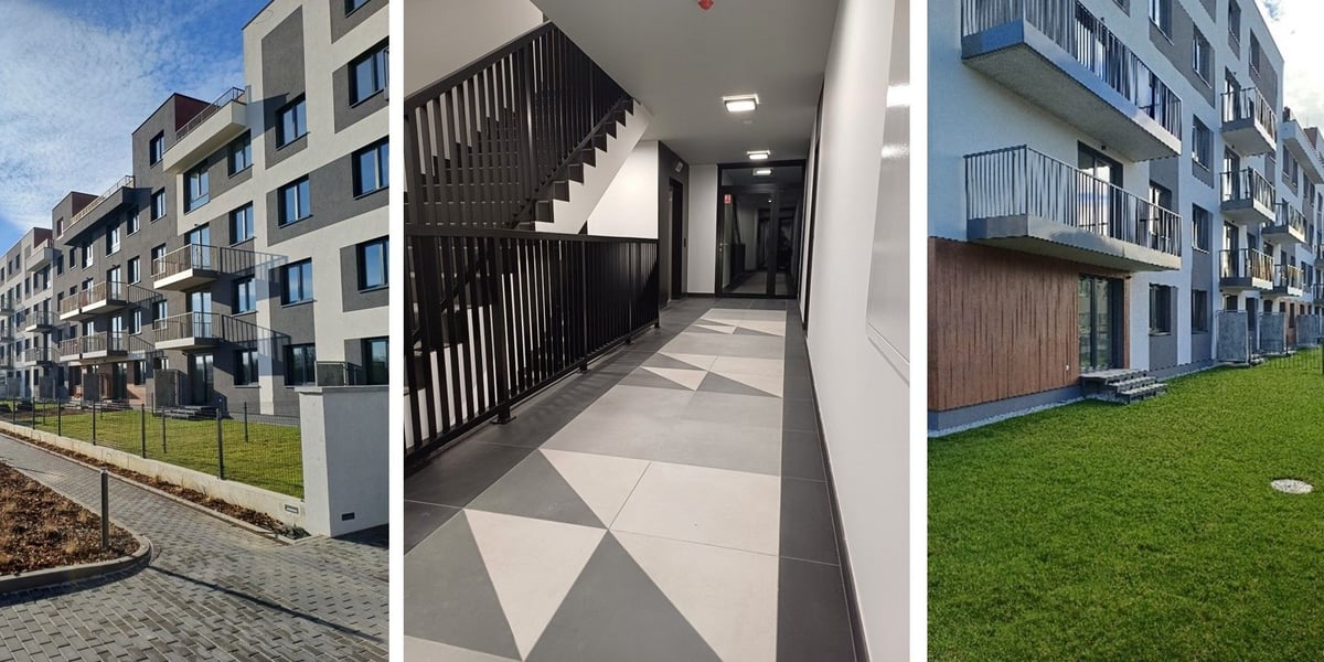 Bloki mieszkalne na osiedlu Cynamonowa Vita na Lipie Piotrowskiej