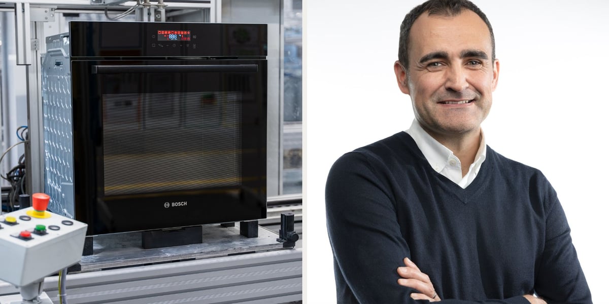 Piekarnik na linii produkcyjnej w zakładzie BSH we Wrocławiu. Hector Lanuza Cerzocimo, dyrektor fabryki lodówek BSH we Wrocławiu.