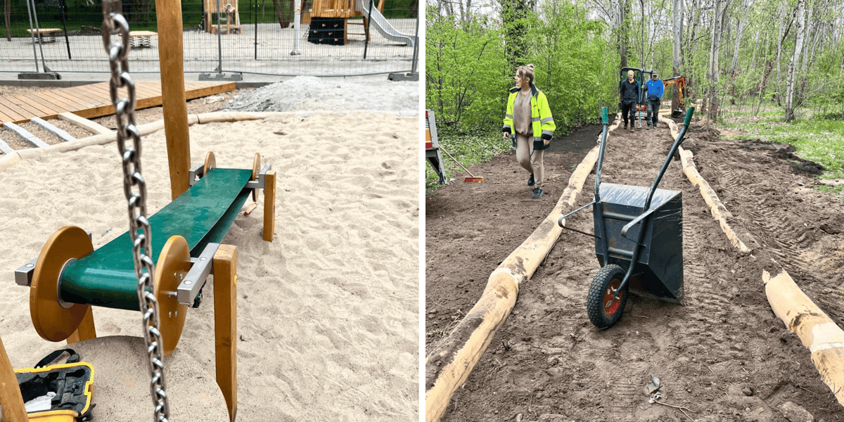 Powstający park przy ul. Idzikowskiego we Wrocławiu