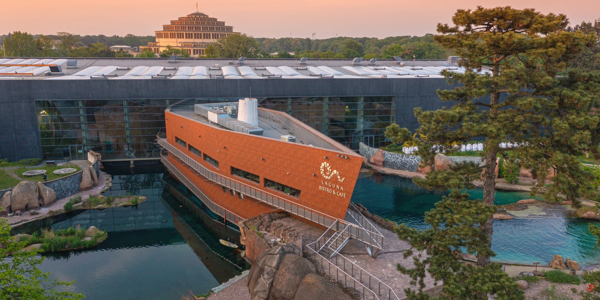 Afrykarium w ZOO Wrocław, widok z lotu ptaka