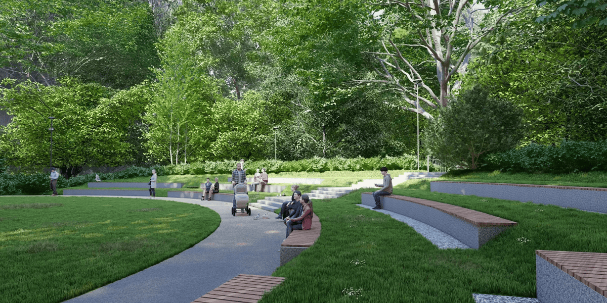 Rewitalizacja części Parku Szczytnickiego - wizualizacja