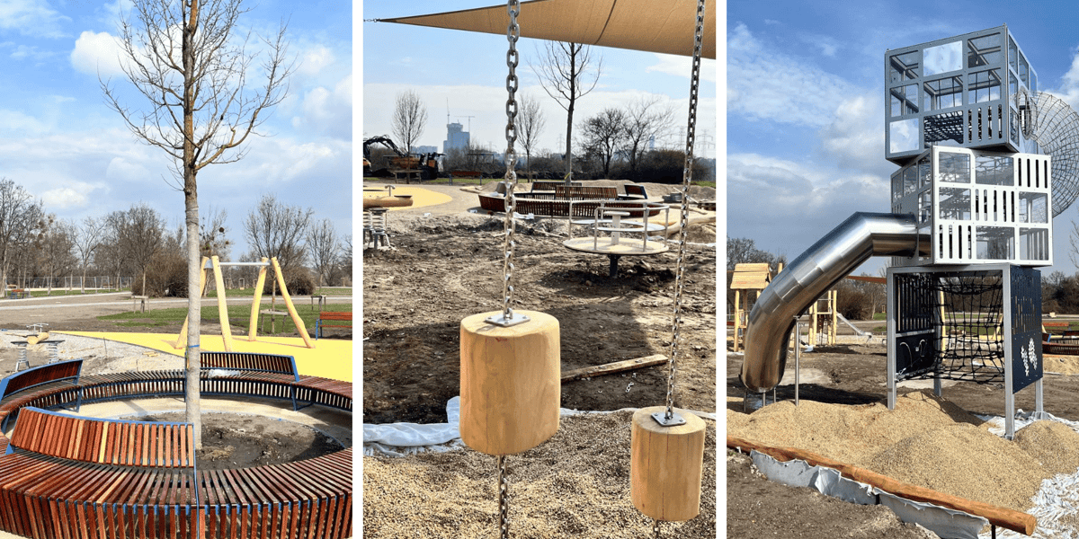 Kolaż 3 zdjęć: Górka Szczepińska w trakcie metamorfozy