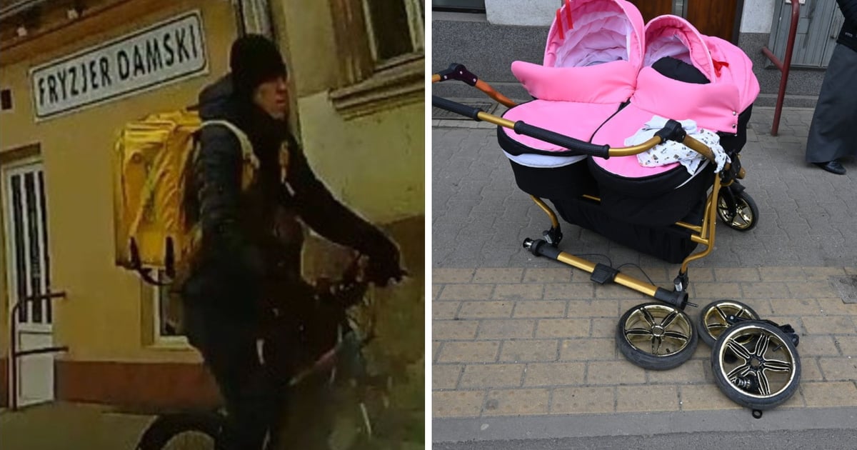 Kurier rowerowy potrącił kobietę z wózkiem. Szuka go policja | WIZERUNEK
