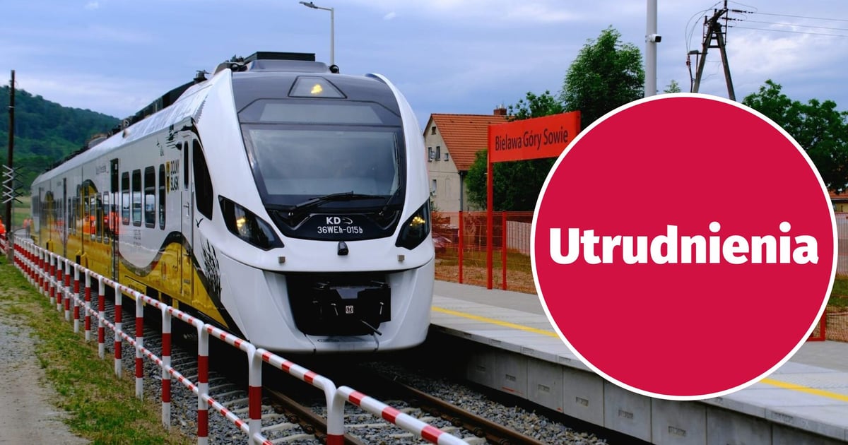 Utrudnienia w kursowaniu pociągów na trasie do Bielawy. Komunikacja zastępcza