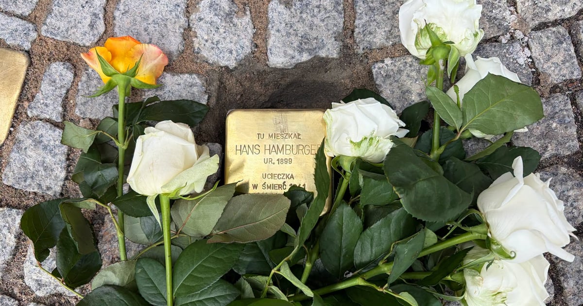 Odsłonięcie kamienia pamięci Hansa Hamburgera, wrocławskiego kupca, na placu Solnym