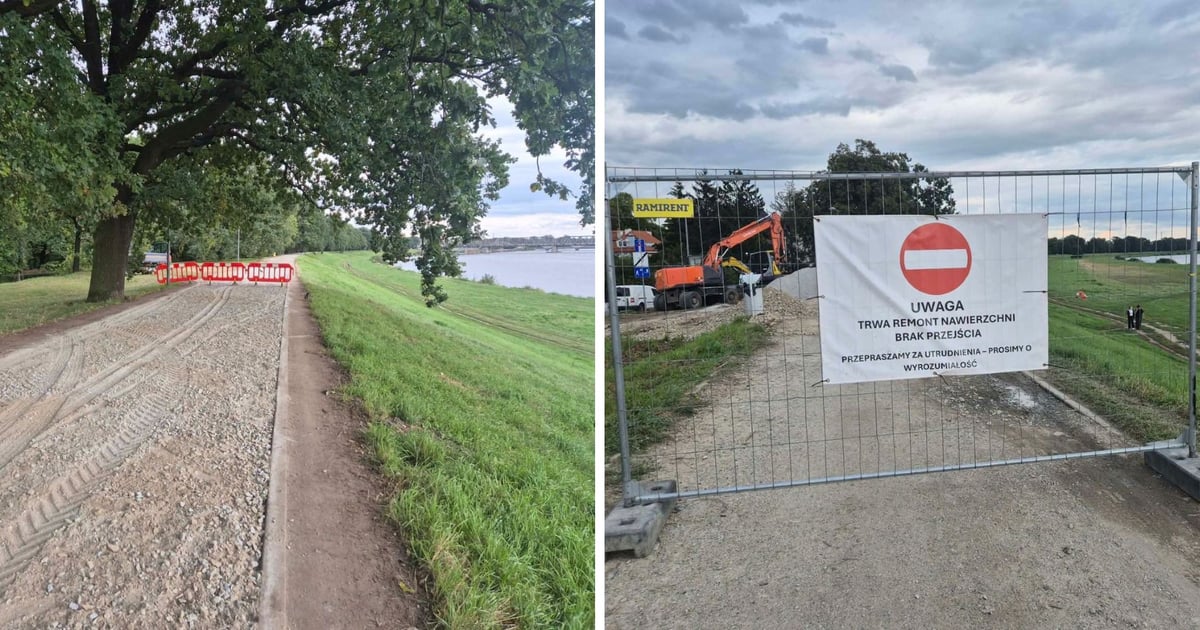 Remont nawierzchni na wałach - przyszedł czas na Kleczków