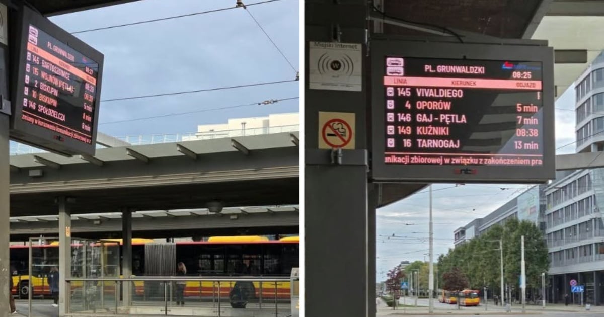 Nowe tablice informacji pasażerskiej na Rondzie Reagana