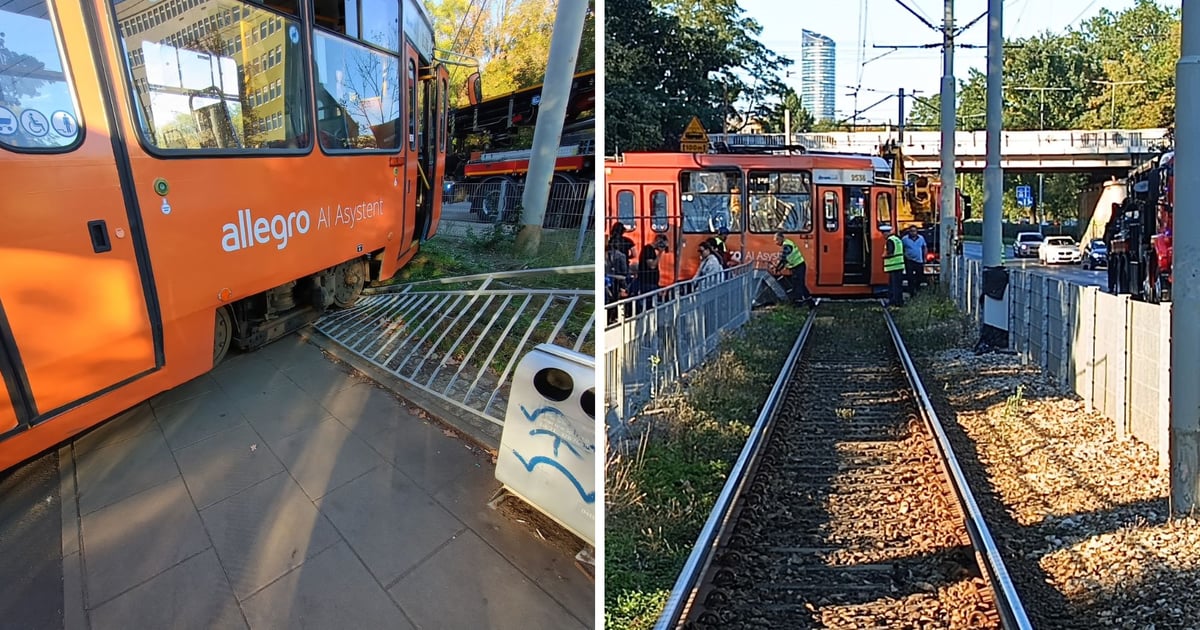 Wykolejenie tramwaju na pętli Krzyki. Są utrudnienia dla pasażerów