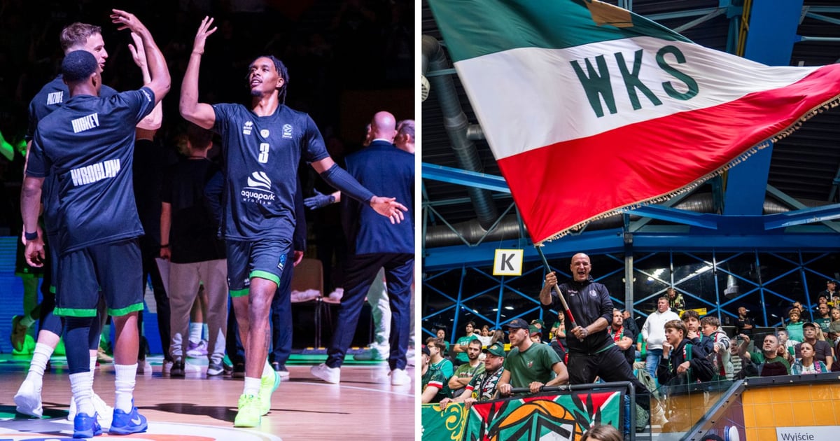 Emocje na meczu Śląska z Napoli Basketball. Wrocławscy kibice na zdjęciach