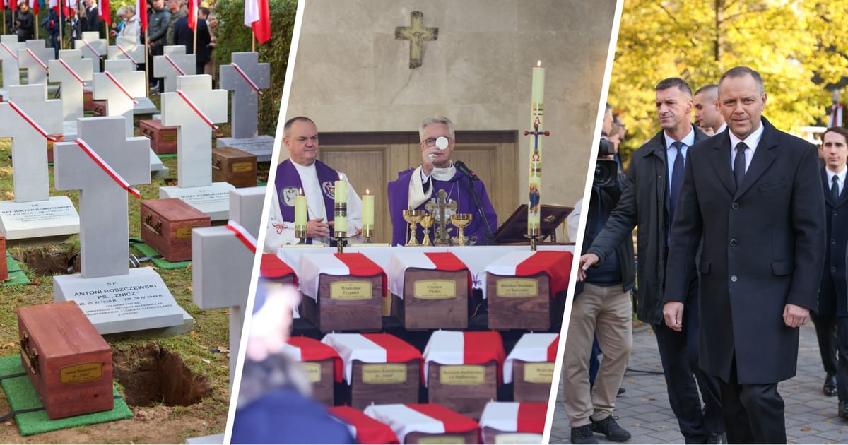 Pogrzeb 49 ofiar komunistycznego terroru z udziałem Prezydenta RP | ZDJĘCIA