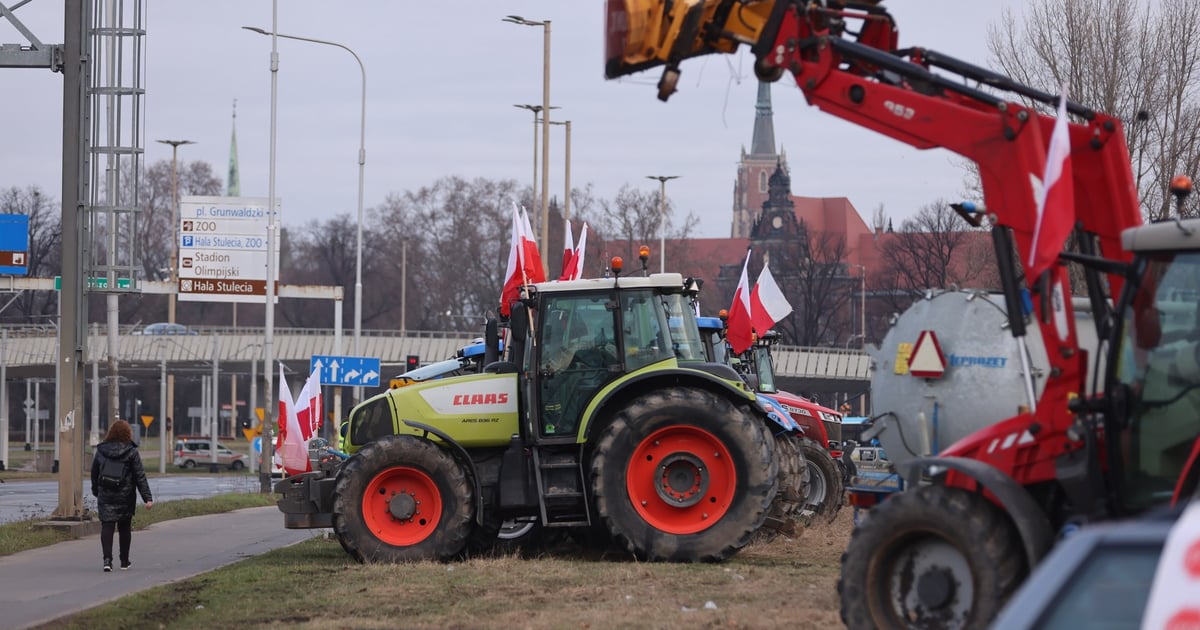 Strajk rolników w centrum Wrocławia zakończony. Zobacz zdjęcia z prote ...
