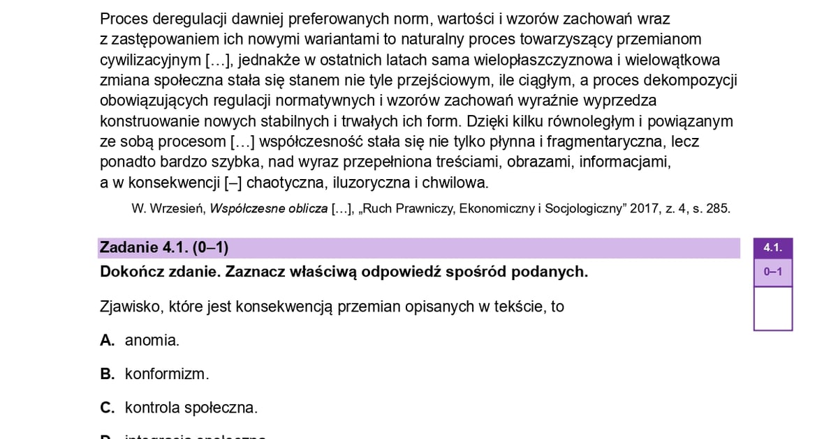 CKE matura z WOS-u 2024 na poziomie rozszerzonym 10 maja (ARKUSZE, ZAD