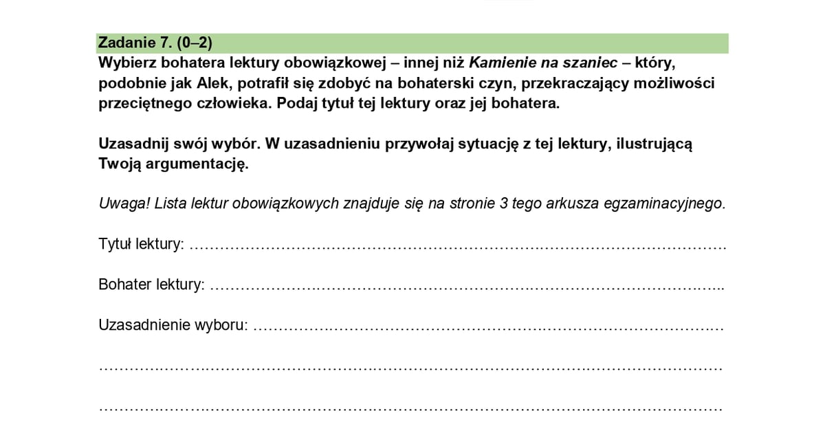 Egzamin ósmoklasisty z j. polskiego. Pierwsze wrażenia uczniów i arkus