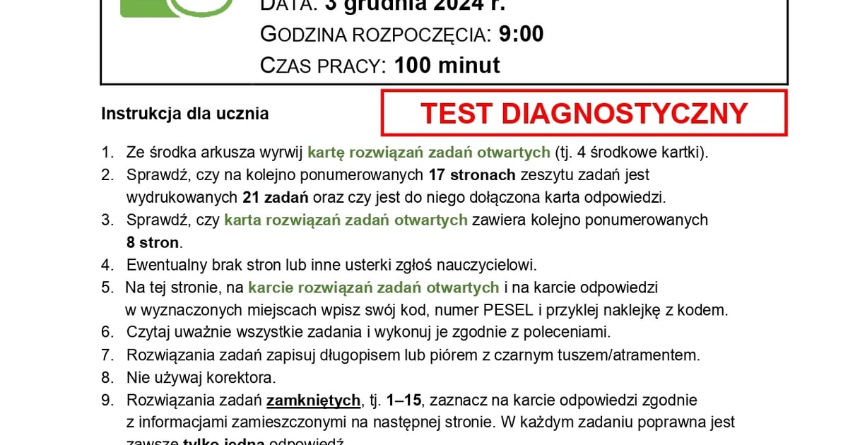 Próbny egzamin ósmoklasisty 2024/2025 z CKE: Matematyka [ARKUSZ, HARMO