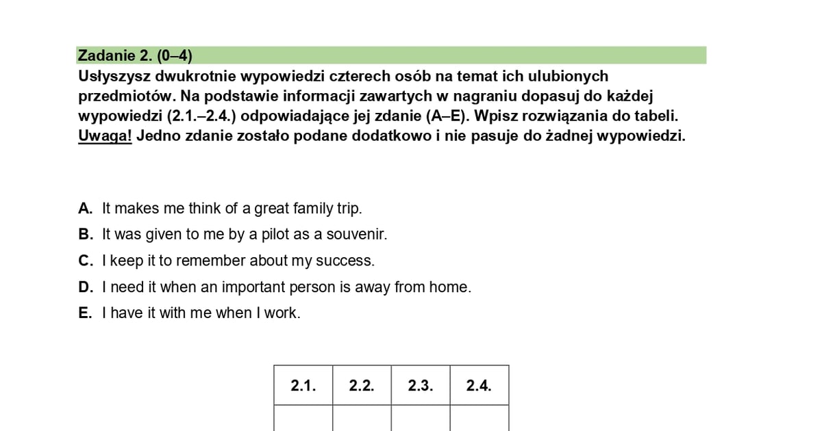 CKE: próbny egzamin ósmoklasisty z języka angielskiego na zakończenie