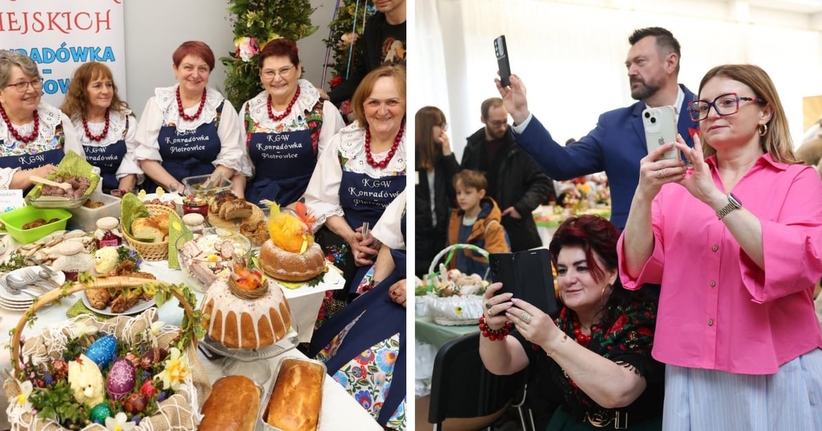 Tłumy na jarmarku wielkanocnym. Koła gospodyń i pyszności na stołach