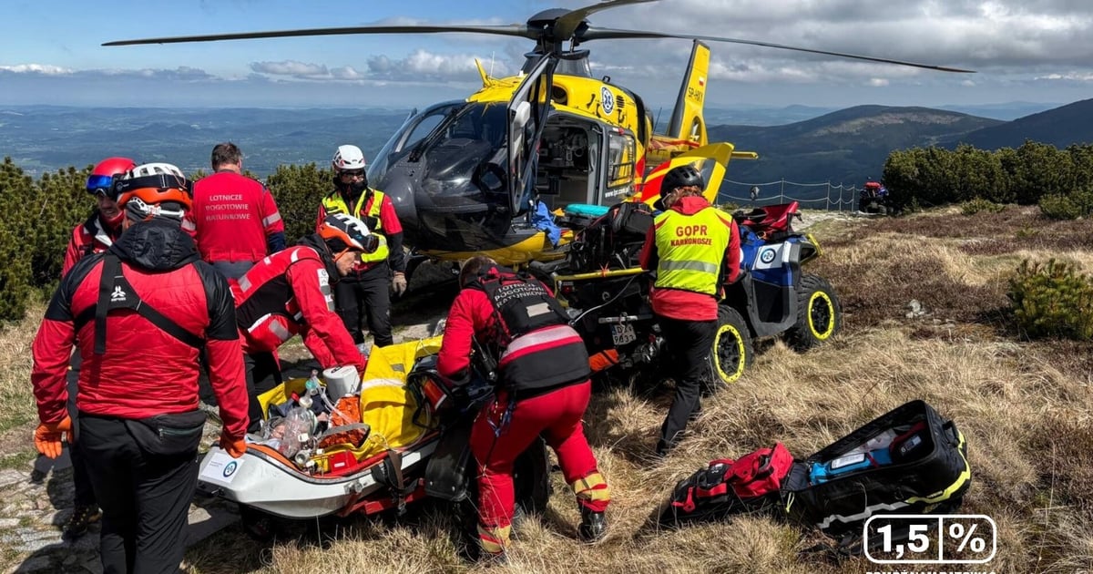 Akcja ratunkowa w Karkonoszach. GOPR-owcy chwalą świadków zdarzenia