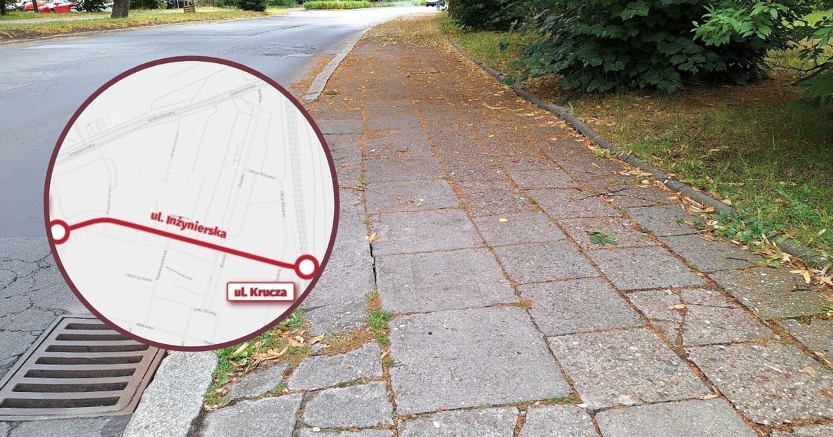 Ruszył remont chodnika przy ulicy Inżynierskiej. Zakaz parkowania!