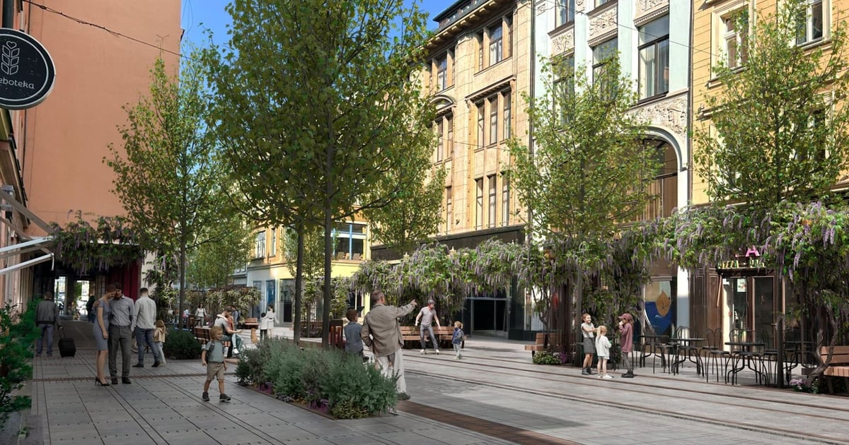 Ulica Ruska zmieni się w zielony deptak, z torami na pamiątkę | WIZUALIZACJE