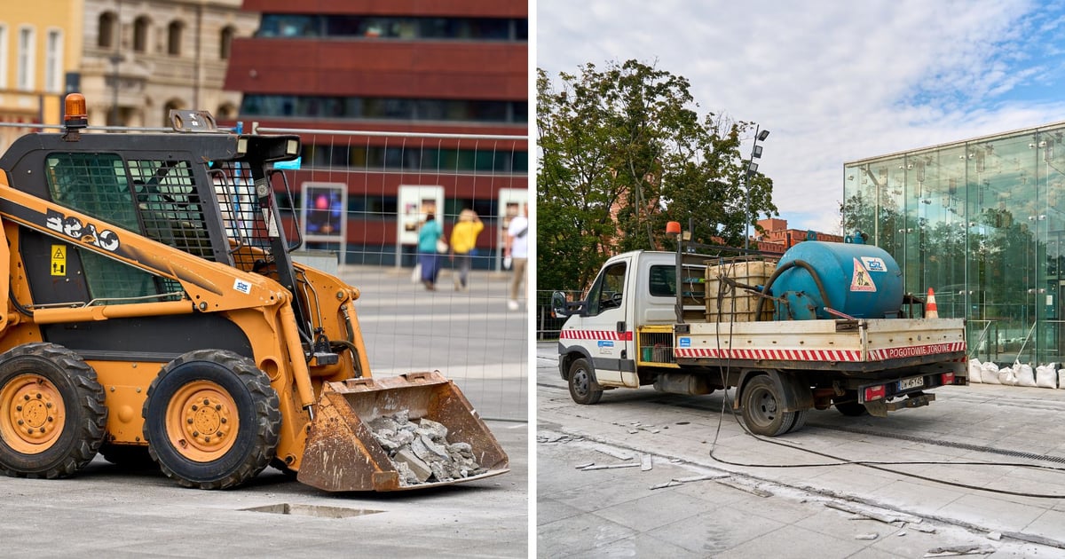 Maszyny poszły w ruch na remontowanym pl. Wolności | ZDJĘCIA