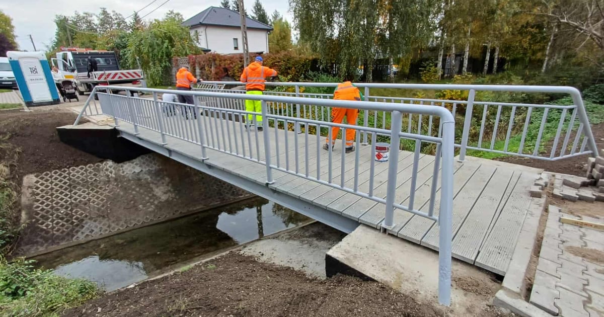 Koniec remontu mostku nad Kasiną na Muchoborze Wielkim