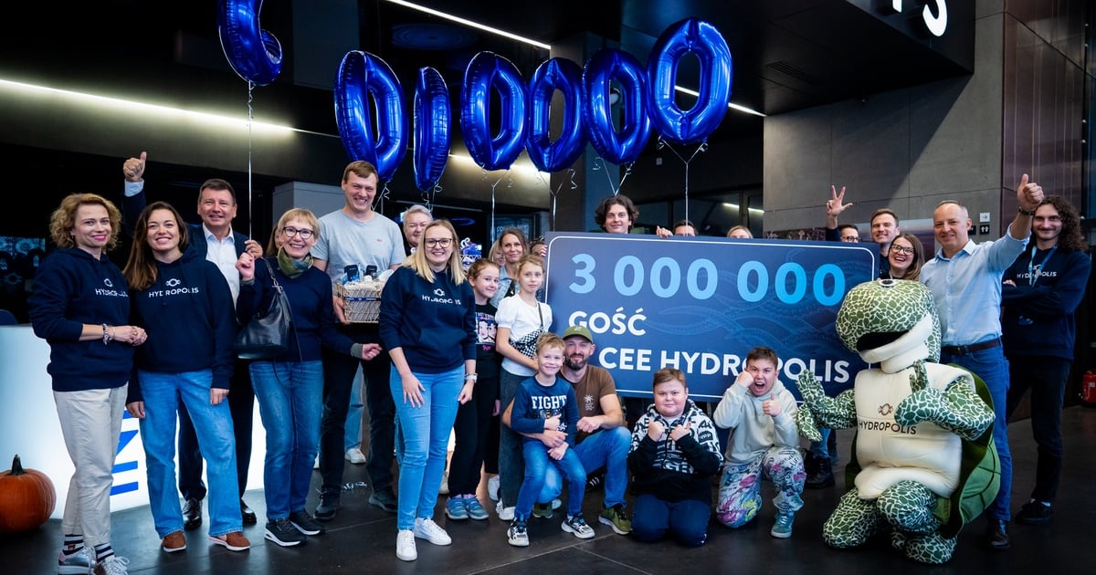 Trzymilionowy gość w Hydropolis. Zobacz, jak wyglądało powitanie