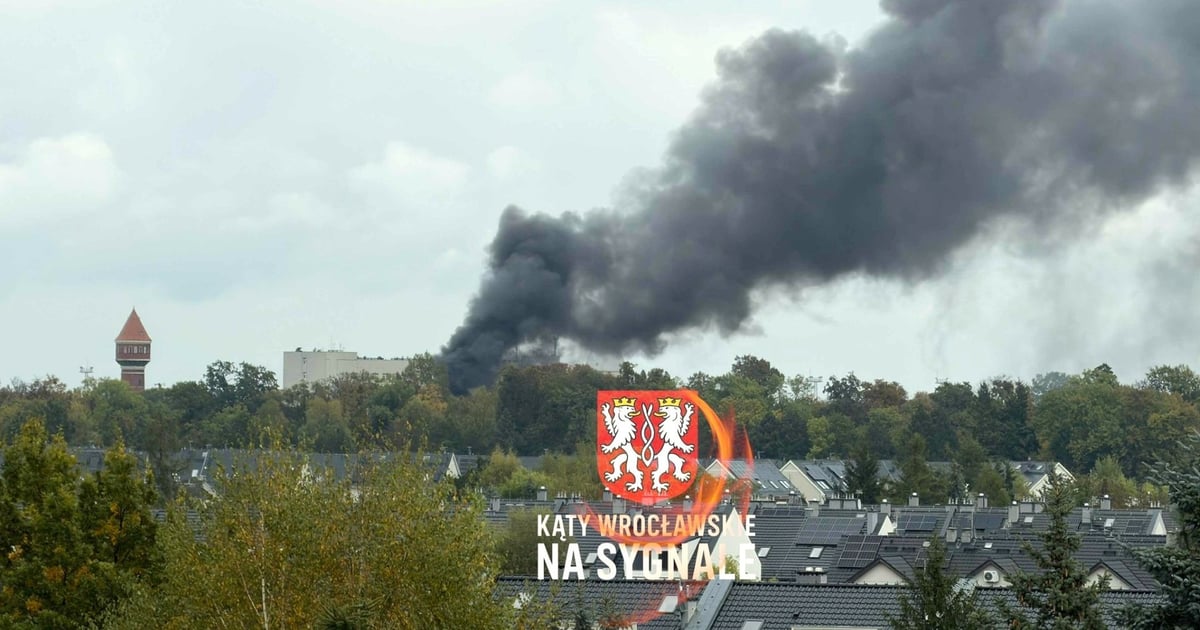 Na Brochowie płonął warsztat. Słup dymu widać było z daleka