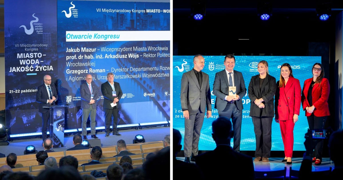 Wrocław gościł kongres Miasto – Woda – Jakość Życia. Nagroda dla Hydropolis